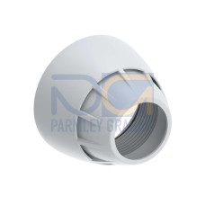 Stand-off Pipe Adapter/Cover, Material: White UHMW, Connects between TL50 and 1/2 in NPSM/DN15 pipe, Washer included