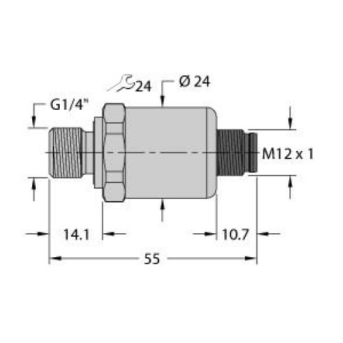 Pressure Transmitter, With Current Output (2-Wire), Operating voltage 7