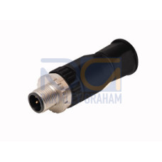 Field-Wireable Connector, Male Connector M12&nbsp;&times;&nbsp;1, Straight