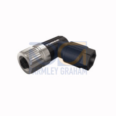 Field-Wireable Connector, Female Connector M12&nbsp;&times;&nbsp;1, Angled
