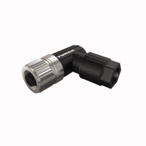 Field-Wireable Connector, Female Connector M12&nbsp;&times;&nbsp;1, Angled