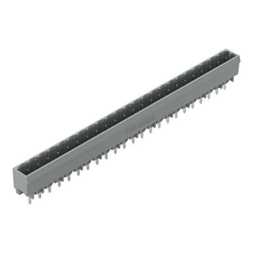 THT male header, 1.0 x 1.0 mm solder pin, straight, gray