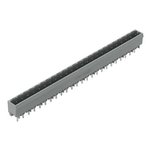THT male header, 1.0 x 1.0 mm solder pin, straight, gray