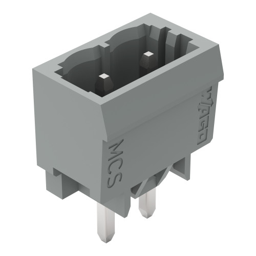 THT male header, 1.2 x 1.2 mm solder pin, straight, gray