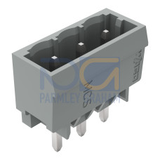 THT male header, 1.2 x 1.2 mm solder pin, straight, gray