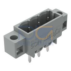 THT male header, 1.0 x 1.0 mm solder pin, straight, gray