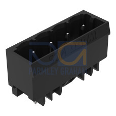 THR male header, 1.0 x 1.0 mm solder pin, straight, black