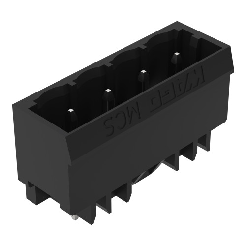 THR male header, 1.0 x 1.0 mm solder pin, straight, black