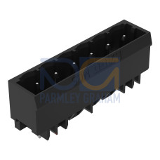 THR male header, 1.0 x 1.0 mm solder pin, straight, black