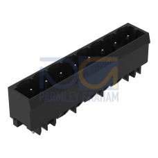 THR male header, 1.0 x 1.0 mm solder pin, straight, black