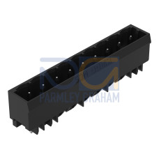 THR male header, 1.0 x 1.0 mm solder pin, straight, black