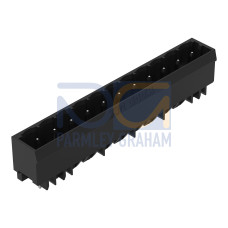 THR male header, 1.0 x 1.0 mm solder pin, straight, black