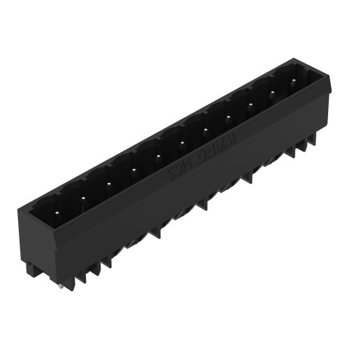 THR male header, 1.0 x 1.0 mm solder pin, straight, black