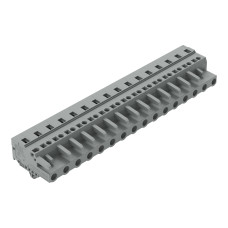 Female Connector, With Snap-In Mounting Feet 2-Pole Gray