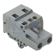 1-conductor female connector, CAGE CLAMP&reg;, 2.5 mm&sup2;, gray