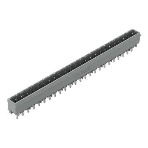 THT male header, 1.2 x 1.2 mm solder pin, straight, gray