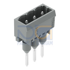 Male connector for rail-mount terminal blocks, 1.2 x 1.2 mm pins, straight, gray