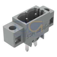 THT male header, 1.2 x 1.2 mm solder pin, straight, gray