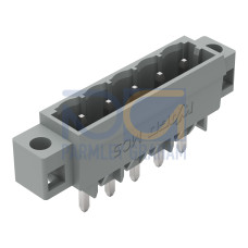 THT male header, 1.2 x 1.2 mm solder pin, straight, gray