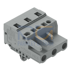 1-conductor female connector, CAGE CLAMP&reg;, 2.5 mm&sup2;, gray