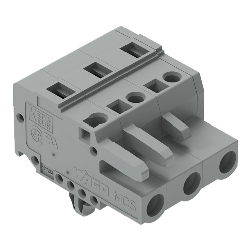 1-conductor female connector, CAGE CLAMP&reg;, 2.5 mm&sup2;, gray