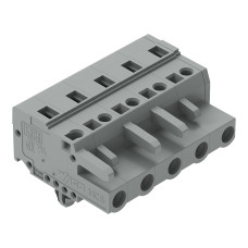 1-conductor female connector, CAGE CLAMP&reg;, 2.5 mm&sup2;, gray