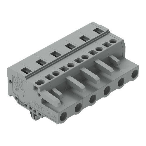 1-conductor female connector, CAGE CLAMP&reg;, 2.5 mm&sup2;, gray