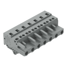 1-conductor female connector, CAGE CLAMP&reg;, 2.5 mm&sup2;, gray