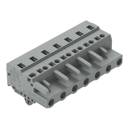 1-conductor female connector, CAGE CLAMP&reg;, 2.5 mm&sup2;, gray