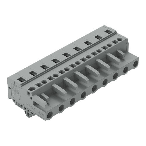 1-conductor female connector, CAGE CLAMP&reg;, 2.5 mm&sup2;, gray