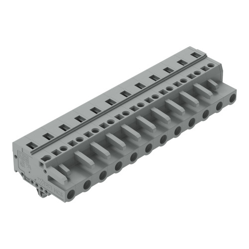 1-conductor female connector, CAGE CLAMP&reg;, 2.5 mm&sup2;, gray