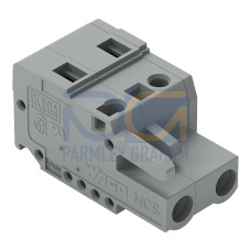 1-conductor female connector, CAGE CLAMP&reg;, 2.5 mm&sup2;, gray