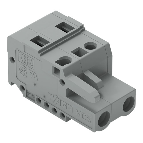 1-conductor female connector, CAGE CLAMP&reg;, 2.5 mm&sup2;, gray