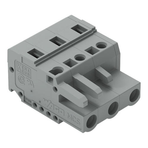 1-conductor female connector, CAGE CLAMP&reg;, 2.5 mm&sup2;, gray