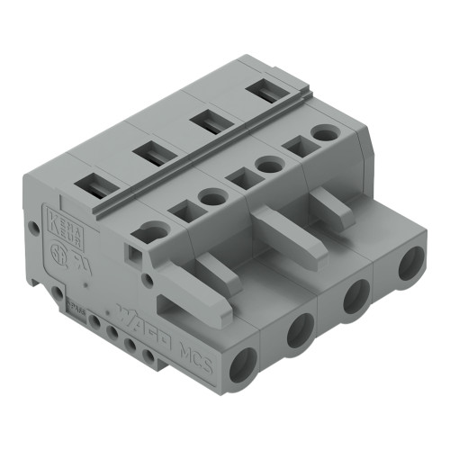 1-conductor female connector, CAGE CLAMP&reg;, 2.5 mm&sup2;, gray