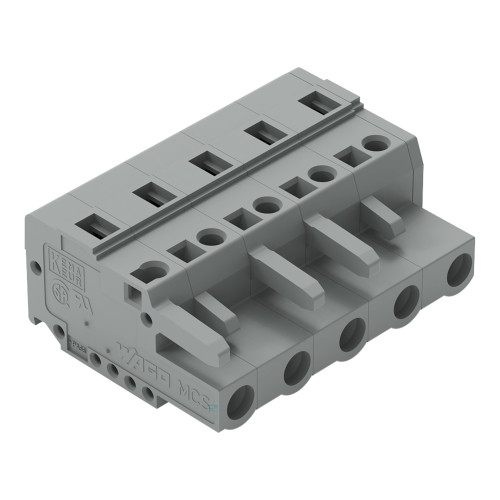 1-conductor female connector, CAGE CLAMP&reg;, 2.5 mm&sup2;, gray
