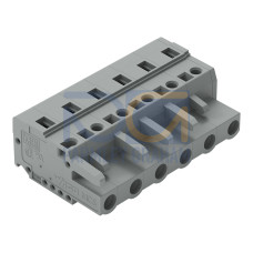 1-conductor female connector, CAGE CLAMP&reg;, 2.5 mm&sup2;, gray