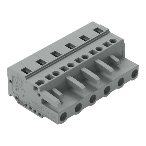1-conductor female connector, CAGE CLAMP&reg;, 2.5 mm&sup2;, gray