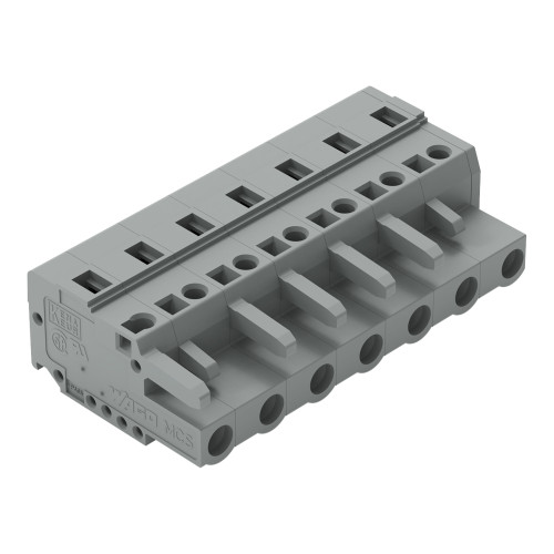 1-conductor female connector, CAGE CLAMP&reg;, 2.5 mm&sup2;, gray
