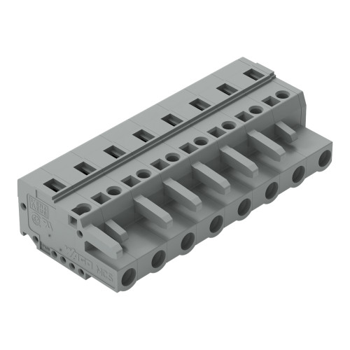 1-conductor female connector, CAGE CLAMP&reg;, 2.5 mm&sup2;, gray