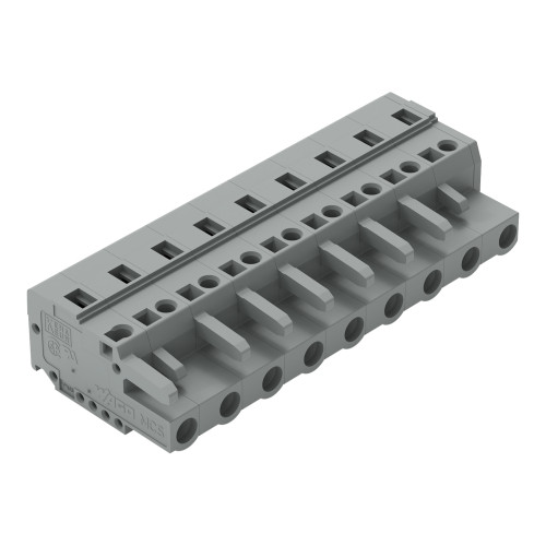 1-conductor female connector, CAGE CLAMP&reg;, 2.5 mm&sup2;, gray