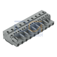1-conductor female connector, CAGE CLAMP&reg;, 2.5 mm&sup2;, gray