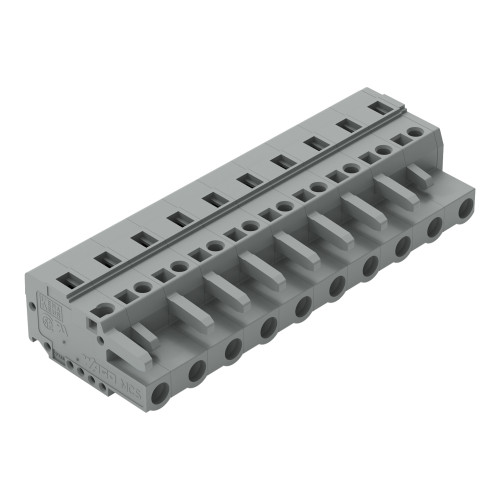 1-conductor female connector, CAGE CLAMP&reg;, 2.5 mm&sup2;, gray