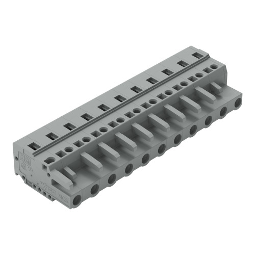 1-conductor female connector, CAGE CLAMP&reg;, 2.5 mm&sup2;, gray