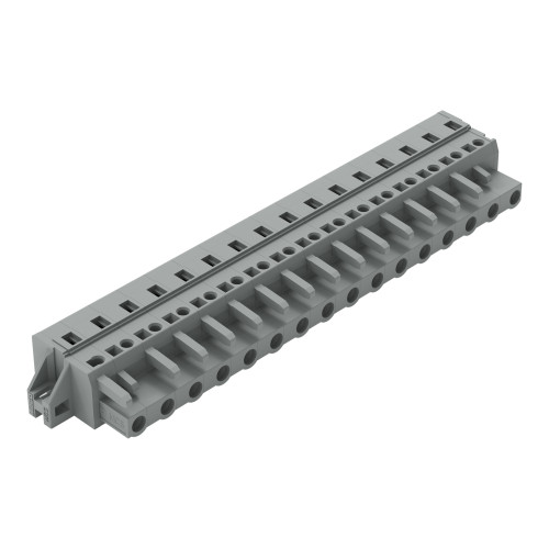 1-conductor female connector, CAGE CLAMP&reg;, 2.5 mm&sup2;, gray