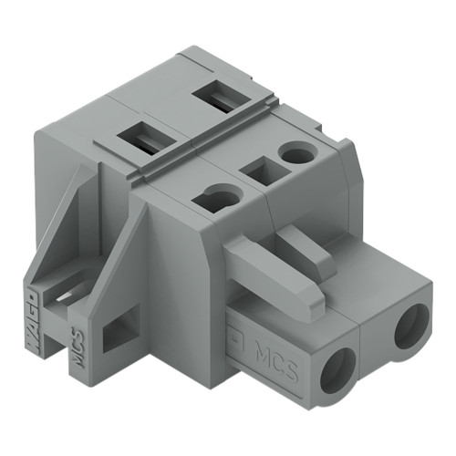1-conductor female connector, CAGE CLAMP&reg;, 2.5 mm&sup2;, gray
