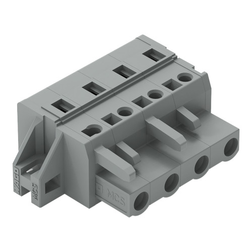 1-conductor female connector, CAGE CLAMP&reg;, 2.5 mm&sup2;, gray
