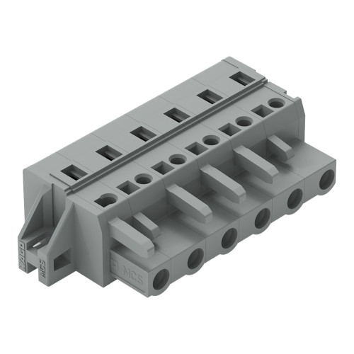 1-conductor female connector, CAGE CLAMP&reg;, 2.5 mm&sup2;, gray