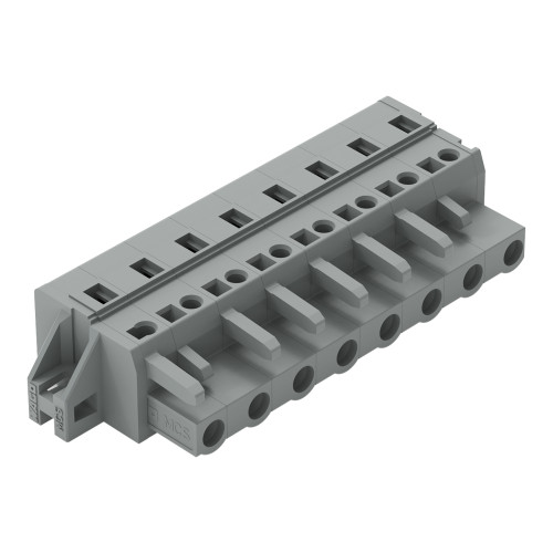 1-conductor female connector, CAGE CLAMP&reg;, 2.5 mm&sup2;, gray