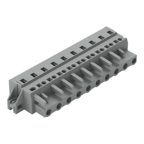 1-conductor female connector, CAGE CLAMP&reg;, 2.5 mm&sup2;, gray